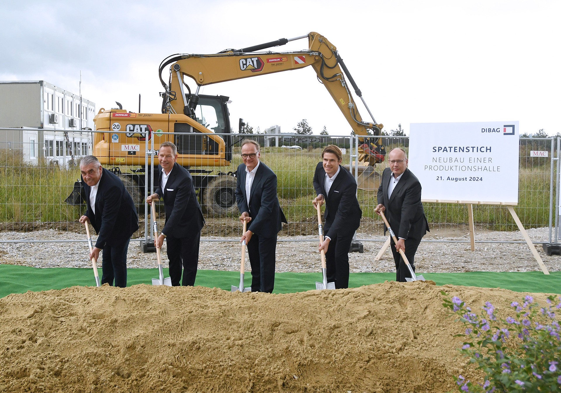 DIBAG Allershausen Produktionshalle thyssenkrupp Spatenstich